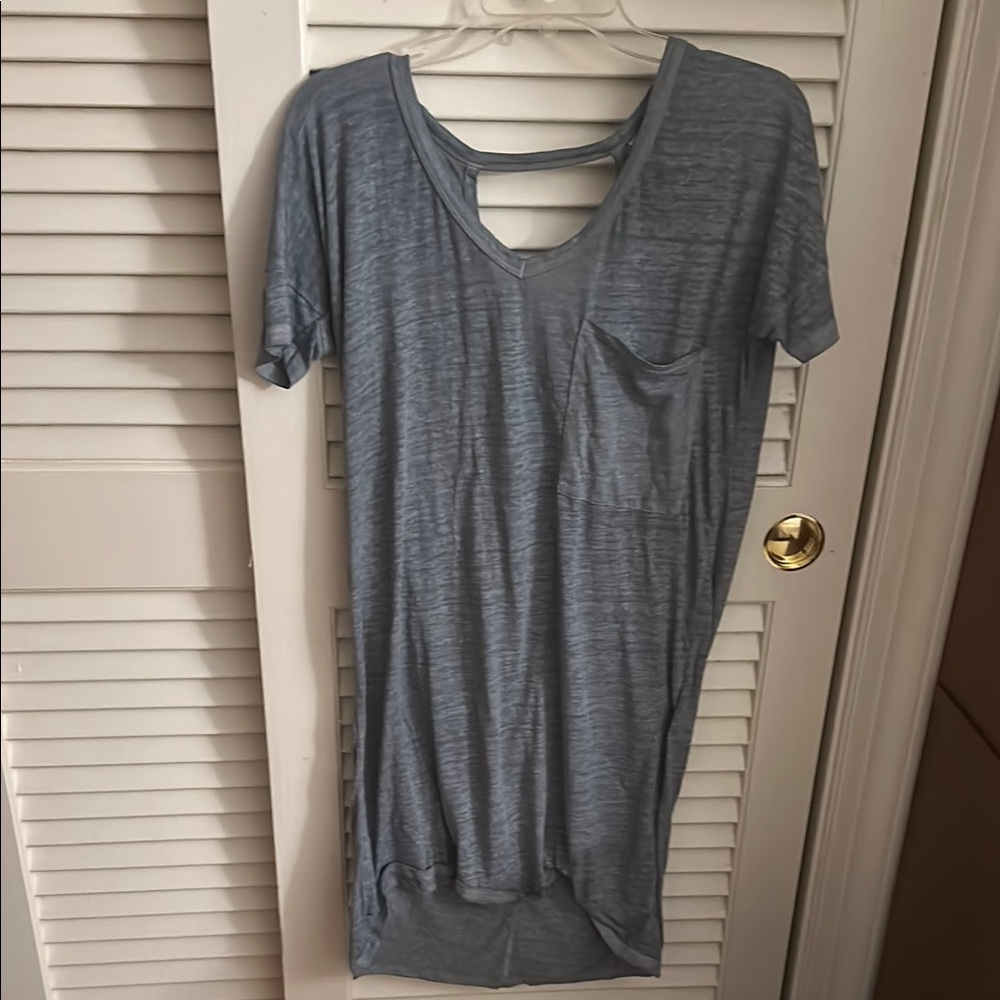 Native Intimates Gray Relaxed Cut Out Tee